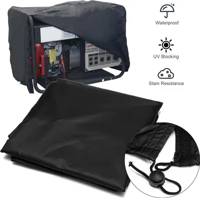 Produktbild von Tragbare Generatorabdeckung mit wasserdichter Beschichtung, schützender kleiner Sonnenschutz, UV-beständig, Kordelzug, Klettverschlüsse, 76,2 x 61 cm, 50,8 cm