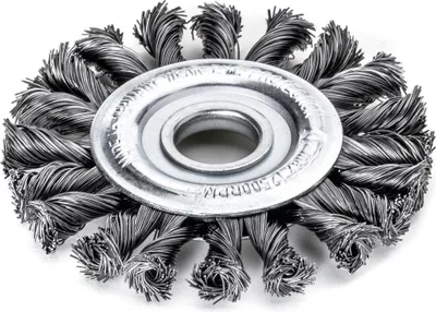 Immagine prodotto di Lessmann Zopf-Rundbürste gezopft Stahldraht 115 x 14 mm Rechts / Links, Rostfrei
