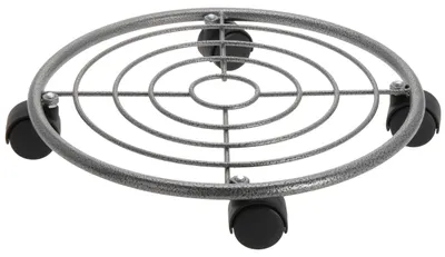 Produktbild von ORION Blumentopfuntersetzer auf Rollen Pflanzenroller Blumenroller rund aus Metall