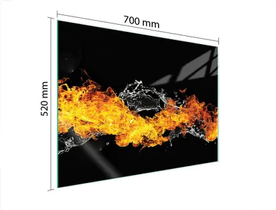 Image de Plaque De Protection Des Vitres Pour Herd 70X52 Fire
