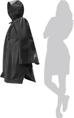 Produktbild von reisenthel mini maxi poncho, regenjacke, regencape, regenumhang, faltbar, einheitsgröße, black / schwarz, AN7003