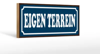 Produktbild von Holzschild Hinweis 27x10cm holländisch Eigen Terrein Privatbesitz