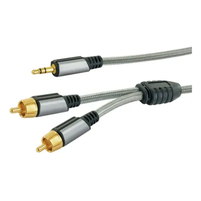 Immagine prodotto di AINSTEIN Cavo adattatore jack/cinch aux da 3,5 mm 1,0 m, spina jack > 2x spina cinch