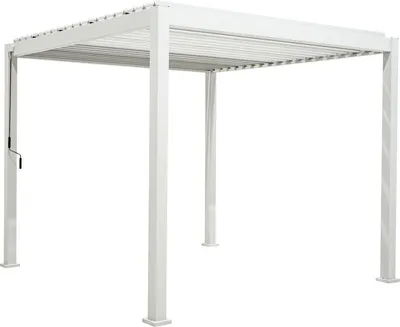 Produktbild von Mirador Classic Vordach - 300 x 400 cm - Weiß - Aluminium / Freistehend / Luxus-Vordach - Gartenpavillon / Carport / Veranda / Pergola