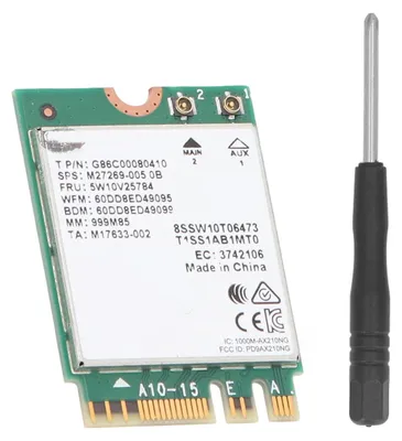 Immagine prodotto di Scheda wireless WiFi 6E M.2 2230 NGFF 5400 Mbit/s Tri-Band AX210 per Windows 11 10 64 bit
