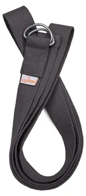 Produktbild von yogabox Yogagurt BASIC mit Verschluss aus zwei D-Ringen - grau 3,0 m