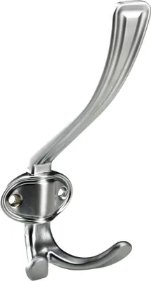 Produktbild von Hettich Hut- und Mantelhaken 15,5 x 6,8 x 8 cm Aluminium-Optik - 1 Stück