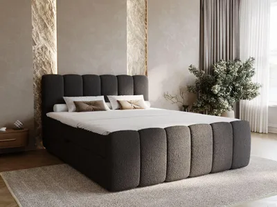 Produktbild von GrainGold Boxspringbett Cloud 160x200 cm - Bett 160x200, Kontinentalbett mit Bettkasten - Doppelbett mit Matratze - Schwarz (Anthology 19)