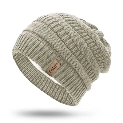 Produktbild von Strickmütze Beanie Damen Warm Federnd, Mütze Damen Herbst Winter, Mit Fleece Gefüttert Wollmütze Damen Geeignet für Schule, Arbeit, Skifahren