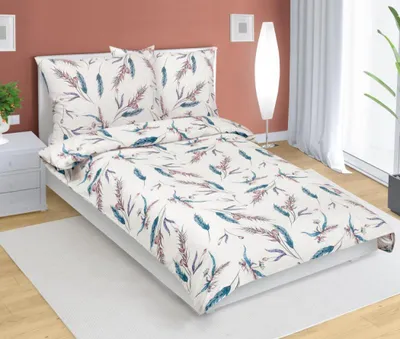 Produktbild von Baumwollbettwäsche - Beige,blau - 140x200, 70x90