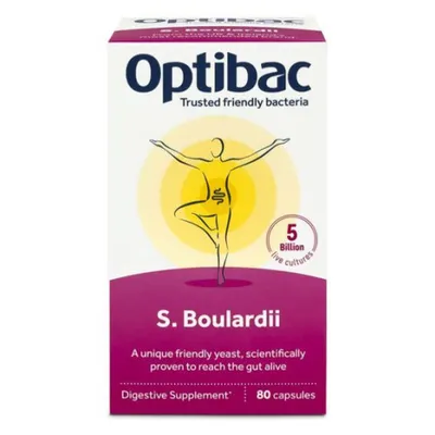 Obrázek produktu pro Optiback Saccharomyces Boulardii (Probiotika při průjmu) 80 kapslí