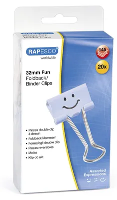 Obrázok produktu pre 1353 Spinky na papier, 32 mm, s vtipnými tváričkami, 20 kusov