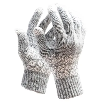 Produktbild von R2B® Winter Handschuhe Touchscreen - Größe S/M, graue Fahrradhandschuhe damen und herren, Handschuhe winter, outdoor Handschuhe mit warmes und weiches