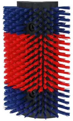 Immagine prodotto di Kerbl Halbrunde Kratzbürste XL blau-rot Bürste für Rinder Kälber Pferde 293105