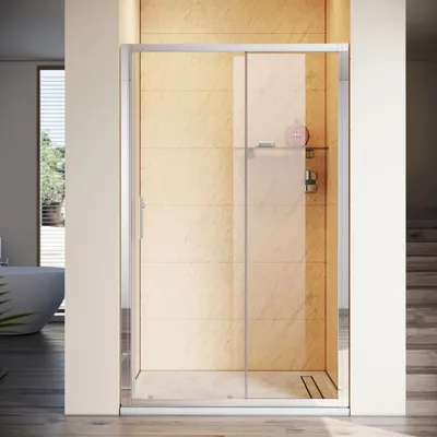 Produktbild von SONNI 110x185cm Schiebetür Dusche Klarglas Duschwand