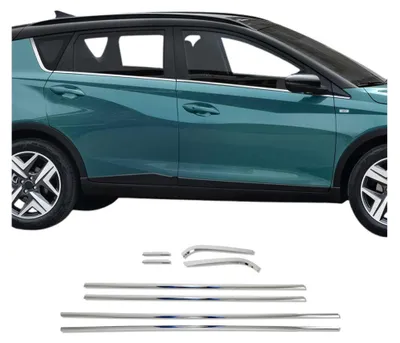 Obrázek produktu pro Okenní lišty pro Hyundai Bayon 2021-2025 nerezová ocel chrom 8ks