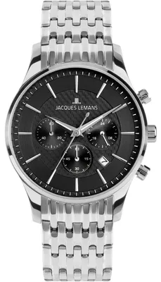 Produktbild von Jacques Lemans Armbanduhr Date London Black Silver