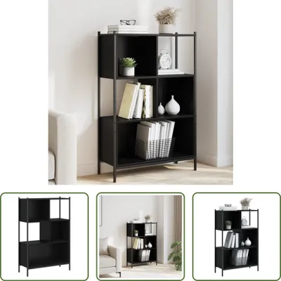 Produktbild von The Living Store Bücherregal Schwarz 72x28x109 cm Holzwerkstoff