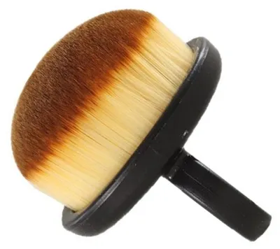Image de INF Brosse Anneau pour Poussière Ongles 10 Pièces - Poils Fins Synthétiques, Poignée PP, Marron