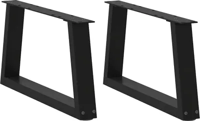 Obrázok produktu pre Nohy konferenčného stolíka v tvare V, 2 ks, čierne, 50 x (30-31,3) cm, oceľové