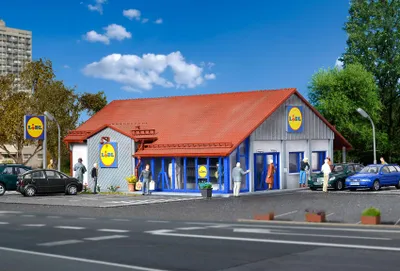Imagen del producto de Vollmer 43662 - Modelo H0 - Supermercado LIDL - Nuevo