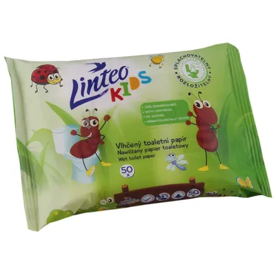 Obrázok produktu pre Vlhčený toaletný papier Linteo Kids 50ks 30442