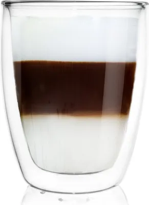 Produktbild von Orion Teeglas Kaffeeglas Doppelwandig Gläser Thermoglas für Kaffee Tee 330 ml