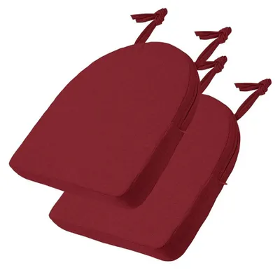 Produktbild von Omgoods – Set aus 2 ergonomischen Sitzkissen für den Außenbereich, 45 x 45 x 5 cm, rutschfest
