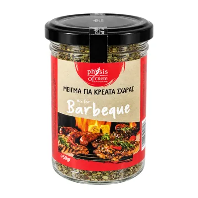 Physis of Crete Grillgewürz 50 g Glas auf weißem Grund