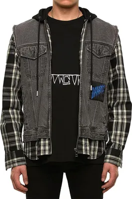 Produktbild von Diesel Herren "J-Ruben Jacket" Kapuzenjacke Jeans Jacke Grau