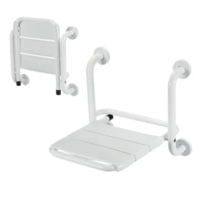 Immagine prodotto di Jopassy Sedile da doccia pieghevole Sedile da doccia pieghevole Sedia da doccia in acciaio inox 304 ABS 35x32,5 cm Sedile da doccia pieghevole