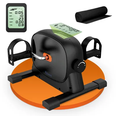 Obrázek produktu pro Duerté - Cvičební kolo se sedadlem - Stolní kolo - Stolní kolo Fitness - Domácí fitness trenažér mobility a trenažér nohou - s odnímatelným LCD monitorem a protiskluzovou podložkou
