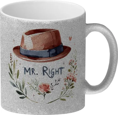 Produktbild von Mr Right Glitzer-Kaffeebecher