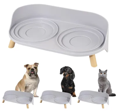 Image de Support surélevé pour gamelles, pour chiens et chats