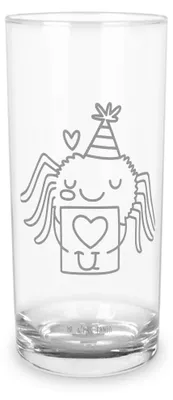 Produktbild von Mr. & Mrs. Panda Glas Spinne Agathe Brief 200 ml - Transparent - Geschenk, Saftglas, Verliebt, Liebesbeweis, Trinkglas, Tumbler, Ich Liebe Dich, Cocktailglas, Liebespaar