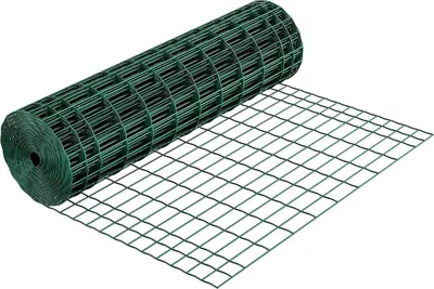 Obrázek produktu pro Farmářský plot, 1 x 25 m, 2 x 4 palce, síťovina 2,1 mm, pozinkovaný ocelový drát, plot pro skot, prasata a ovce, odolný vinylový plot pro zvířata, drátěná klec, zahradní ploty, zelená barva