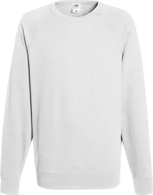 Image de Sweat-shirt raglan Fruit Of The Loom pour homme, col rond BC2653 (Xlarge) (blanc)