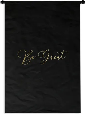 Produktbild von MuchoWow® Wandteppich Wandbehang Zitate - Zuversicht - Gold - Briefe 120x180 cm Tapisserie Dekoration Wandtuch - Schlafzimmer - Dekorationen für das Haus