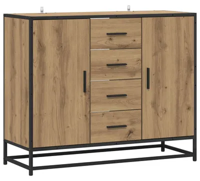 Immagine prodotto di vidaXL Mobile bar/credenza in legno effetto noce artigianale, 92 x 35 x 76 cm