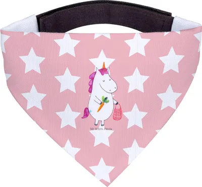 Produktbild von Mr. & Mrs. Panda Hundehalstuch Einhorn Gemüse - Rot Pastell - Geschenk, Hunde Halstuch, Biomarkt, Wochenmarkt, Tuch, Für, Einhörner, Unicorn, Hund
