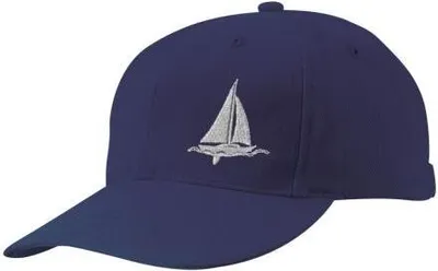 Produktbild von Baseballcap mit Einstickung Maritim - Segelschiff auf See - versch. Farben 68819 Color - blau