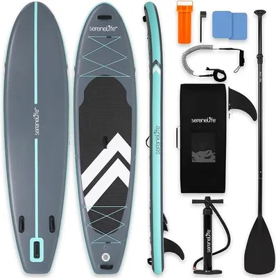 Imagen del producto de Tabla de paddle surf inflable, SUP de 84 cm hasta 160 kg para adultos – Set de tabla de paddle surf que incluye remo, bomba y mochila