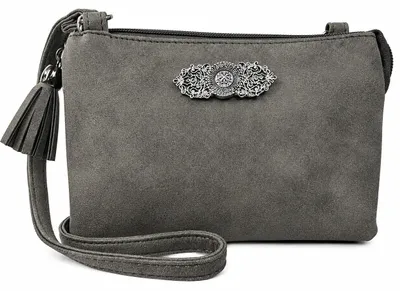 Produktbild von Trachten Handtasche "Sofia" - Dirndl Umhängetasche | Dunkelgrau