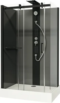 Produktbild von Komplettdusche SCHULTE Korsika 80 x 120 x 220 cm schwarz