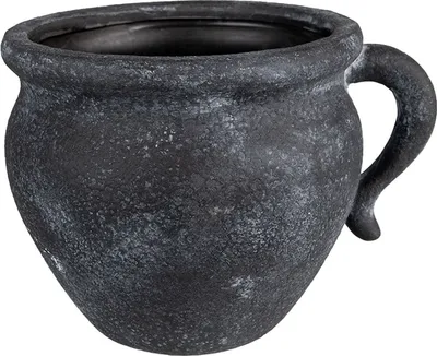 Obrázok produktu pre Clayre & Eef 6CE1580 Sivý keramický hrniec 20x16x14 cm s uchom