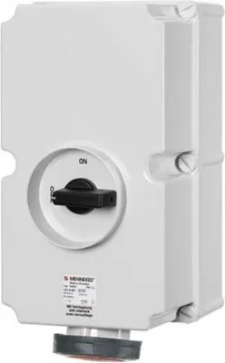 Produktbild von MENNEKES 5692A, 5P, Schrauben, Schwarz, Weiß, Kunststoff, IP67, 400 V