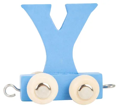 Immagine prodotto di Small Foot Trenino con lettere in legno blu Y Set ferroviario giocattolo, 12 pezzi