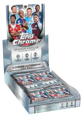Obrázek produktu pro 2025/26 Topps Chrome – Klubové soutěže UEFA – Hobby Box