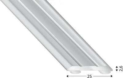 Produktbild von Kügele Abdeckprofil (Übergangsleiste) gelocht 25/1000mm Alu silber eloxiert