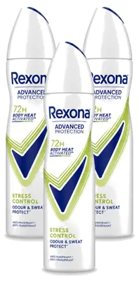 Produktbild von 3 x Rexona Advanced Protection Stress Control Anti-Transpirant Spray 150 ml - Vorteilspackung - 3 Stücke